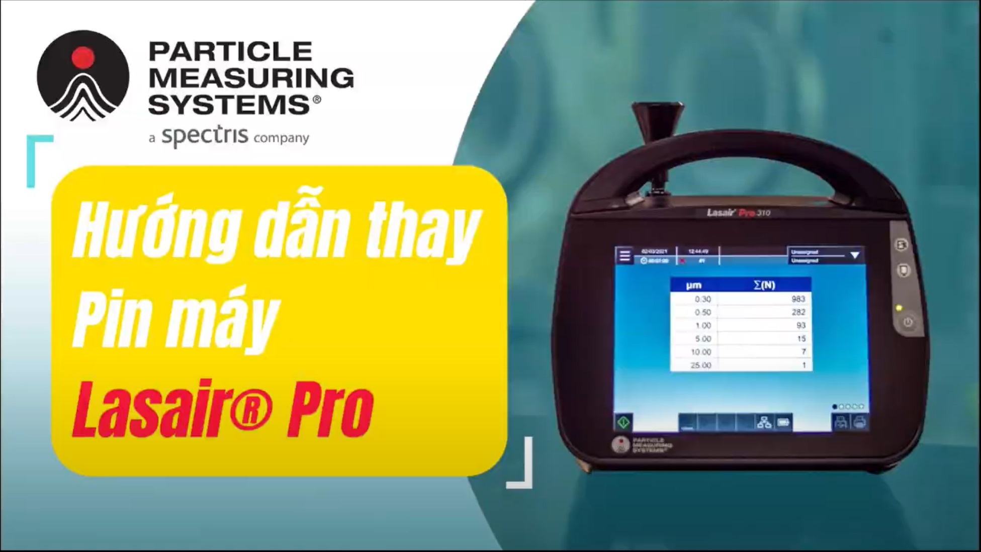 Hướng dẫn thay Pin cho máy đếm tiểu phân Lasair® Pro